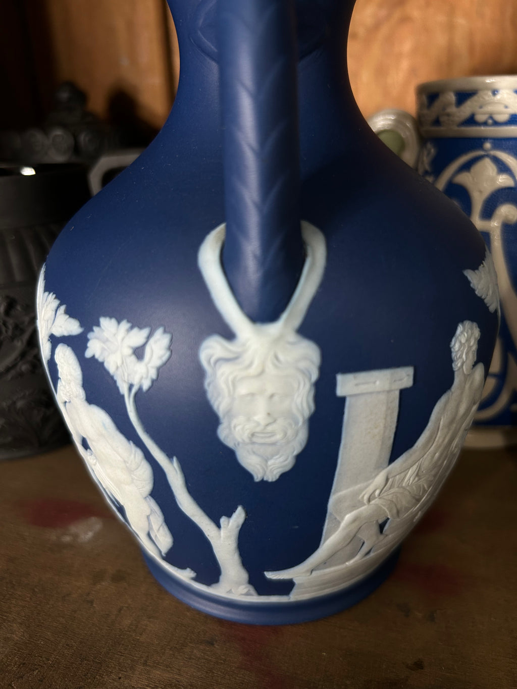 Antique Wedgwood Jasperware “Portland Vase” 7 1/2 by 5”